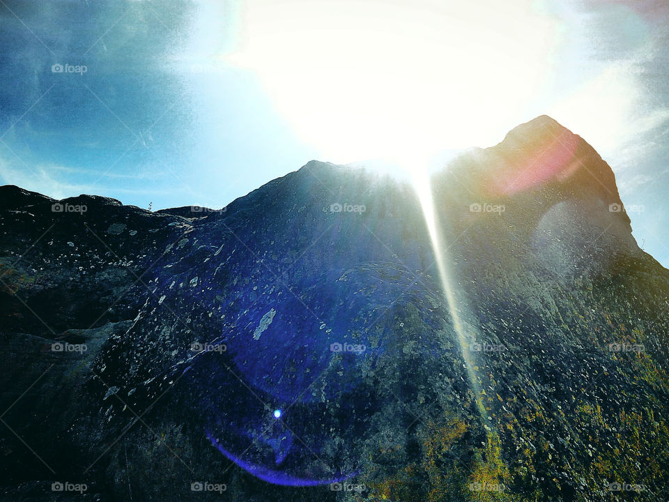 Mountain. Sunlight