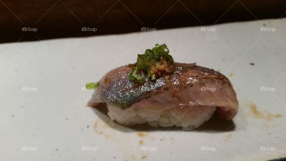 Japanese Pike Mackerel Sushi