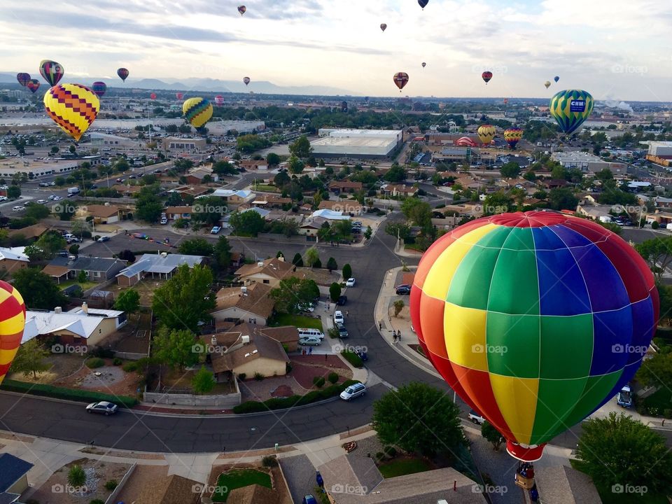 Balloon Fiesta 2015 ABQ. Up in the air, shot of some great colorful balloons!
