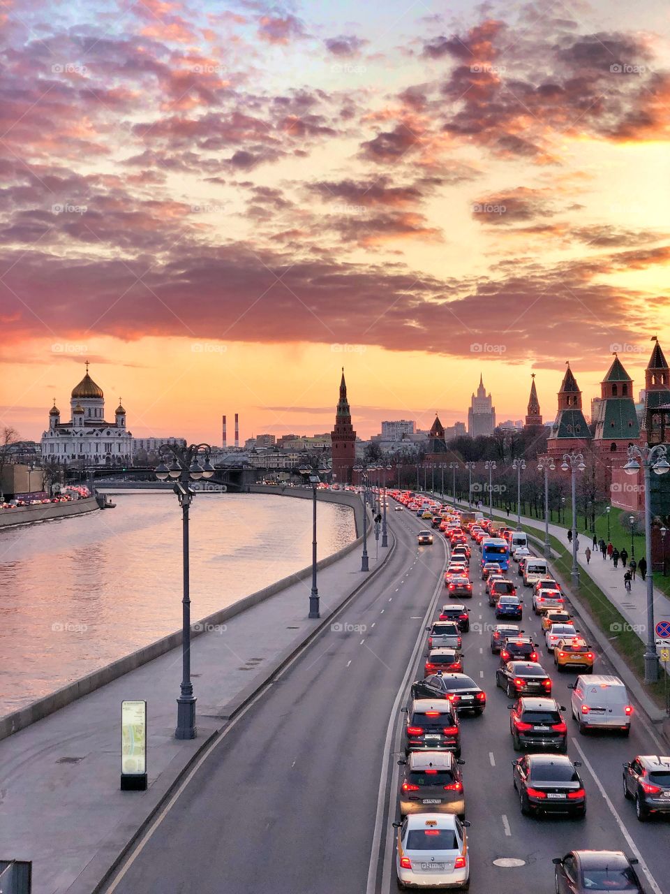 Sunset in Moscow 