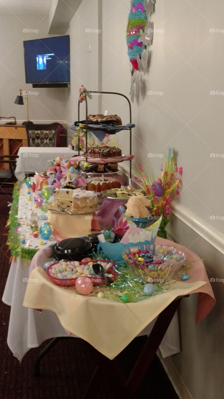 an Easter holiday display