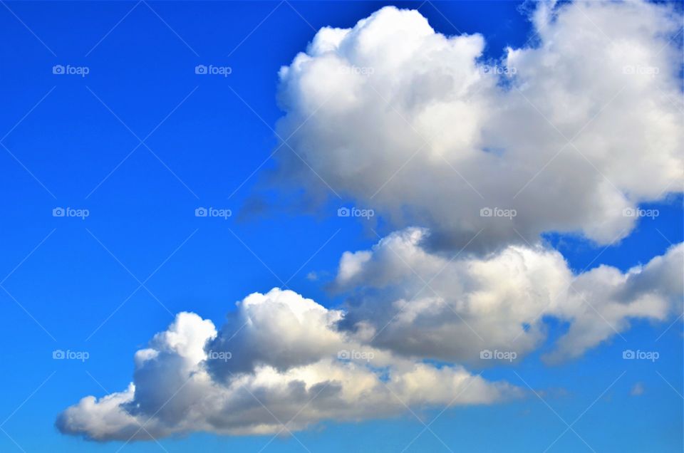 Clouds on the blue sky