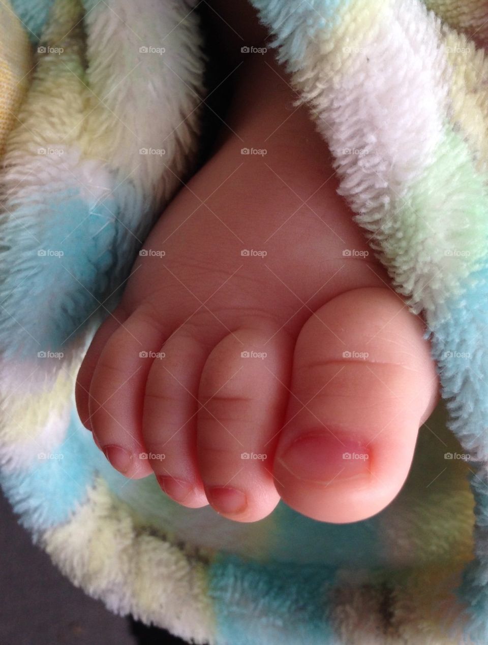Tiny baby's toes