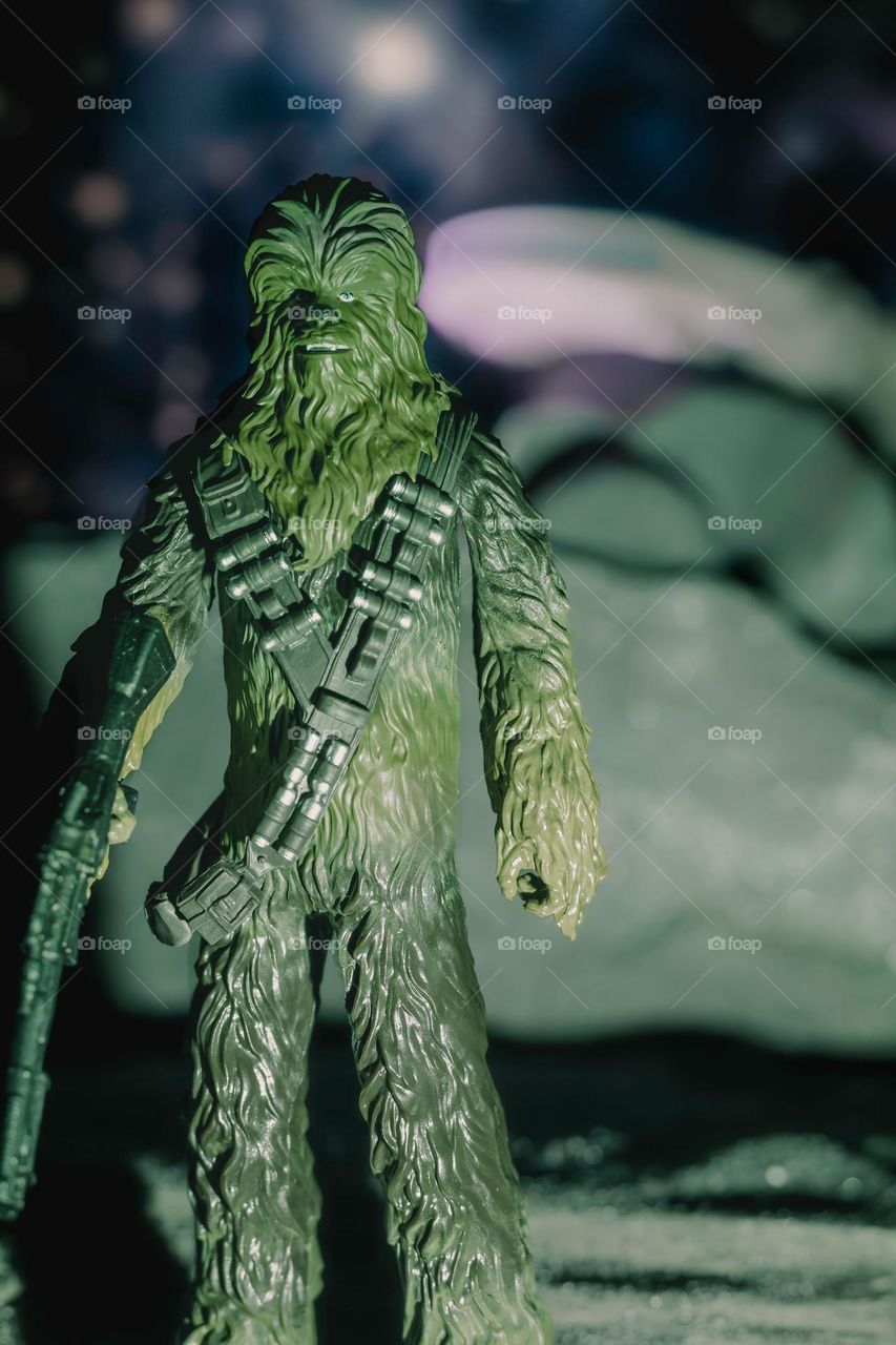 Chewbacca on a Rocky alien planet in space