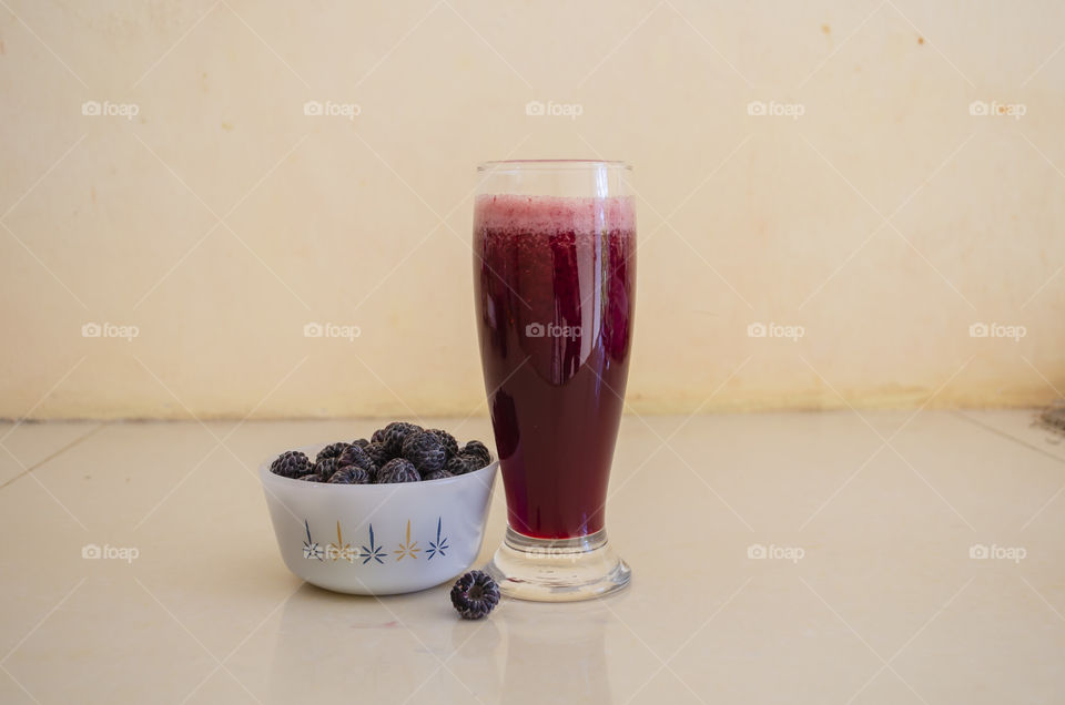 Black Raspberry Juice And Fruits