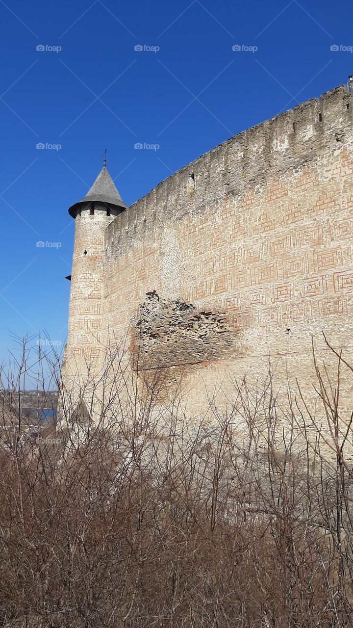 old castle wall, Ukraine