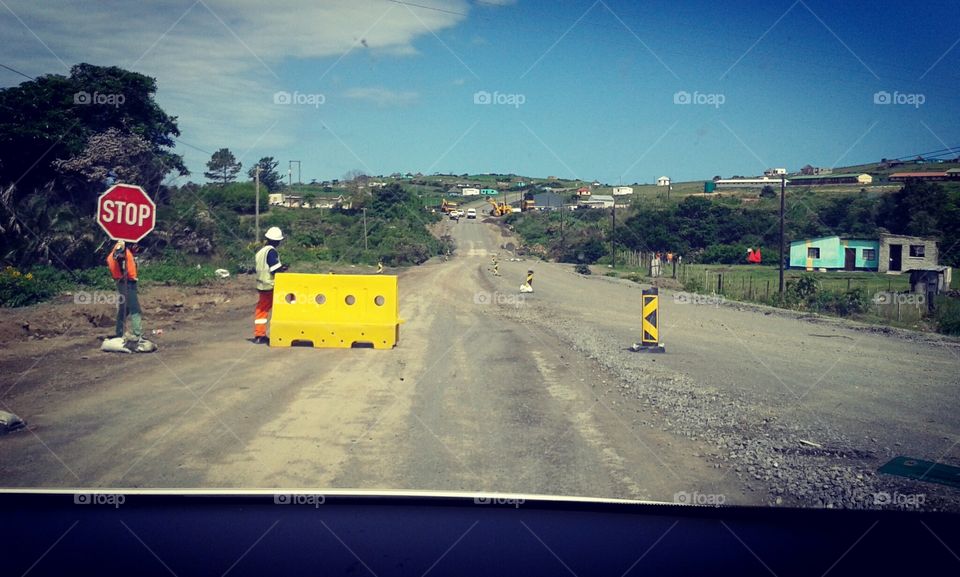 Roadworks in rural Eastern South Africa