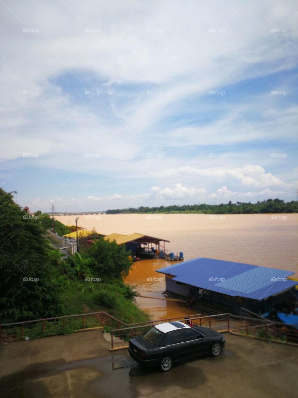 Kelantan River view from Tambatan Tower ground floor