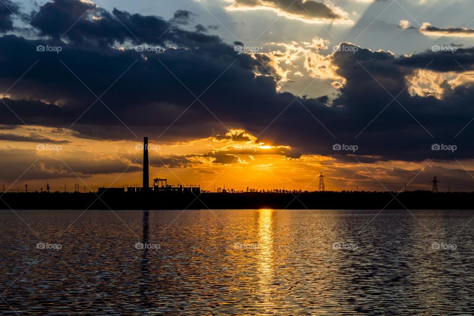 Sunset. Odessa region, Ukraine.