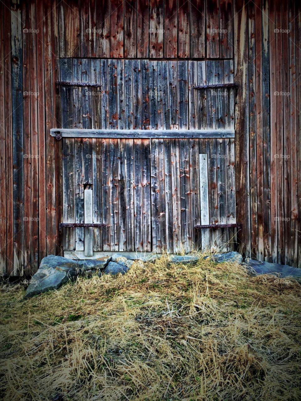 Old barn. Old barn door