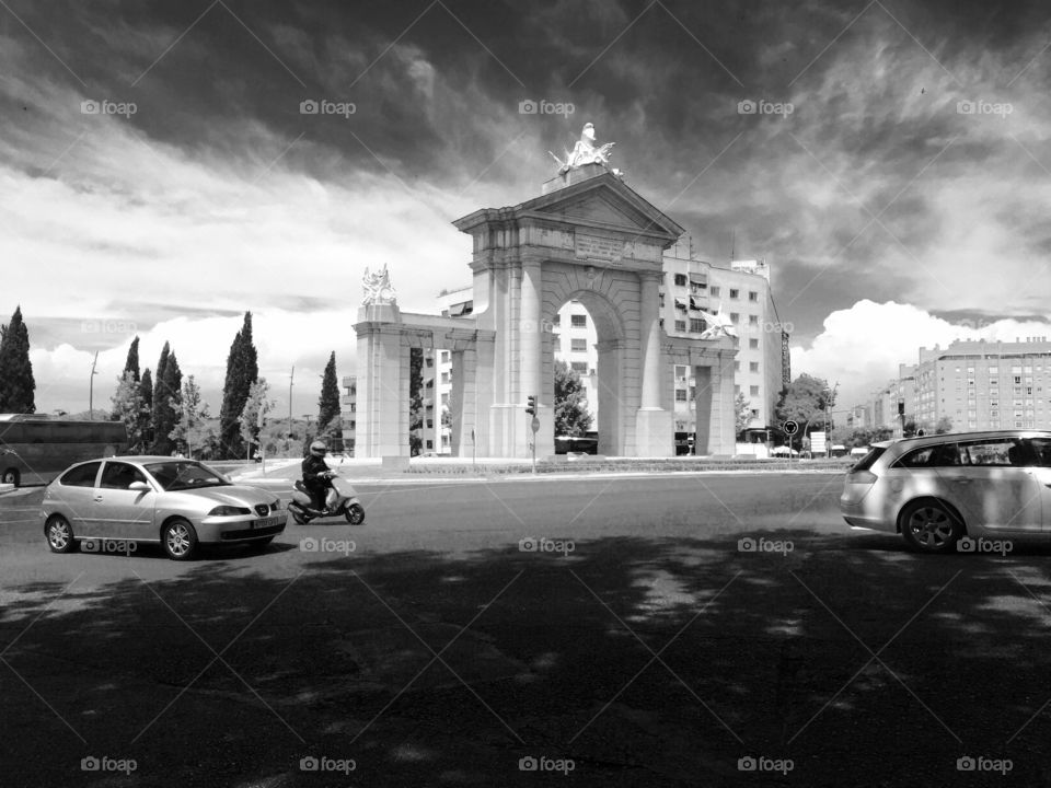 Madrid bridge. Travel in Madrid 
