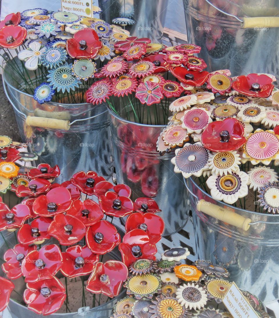 Ceramic flowers