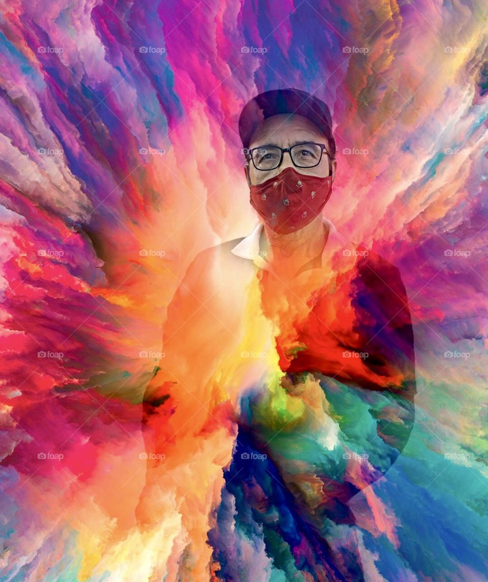 Color Explosion - Boldly and lexpressing myself through color since color is all around us in many different forms. Vibrant and varied mix of vibrant colors. Color explodes all around me.