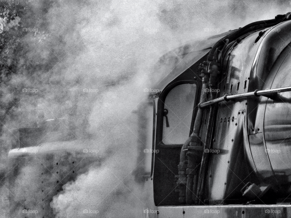 train engine blackandwhite locomotive by Raid1968