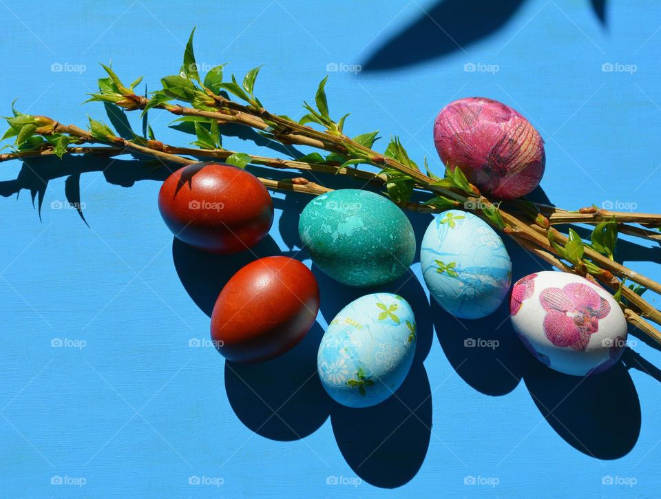 Easter eggs colours, colour love