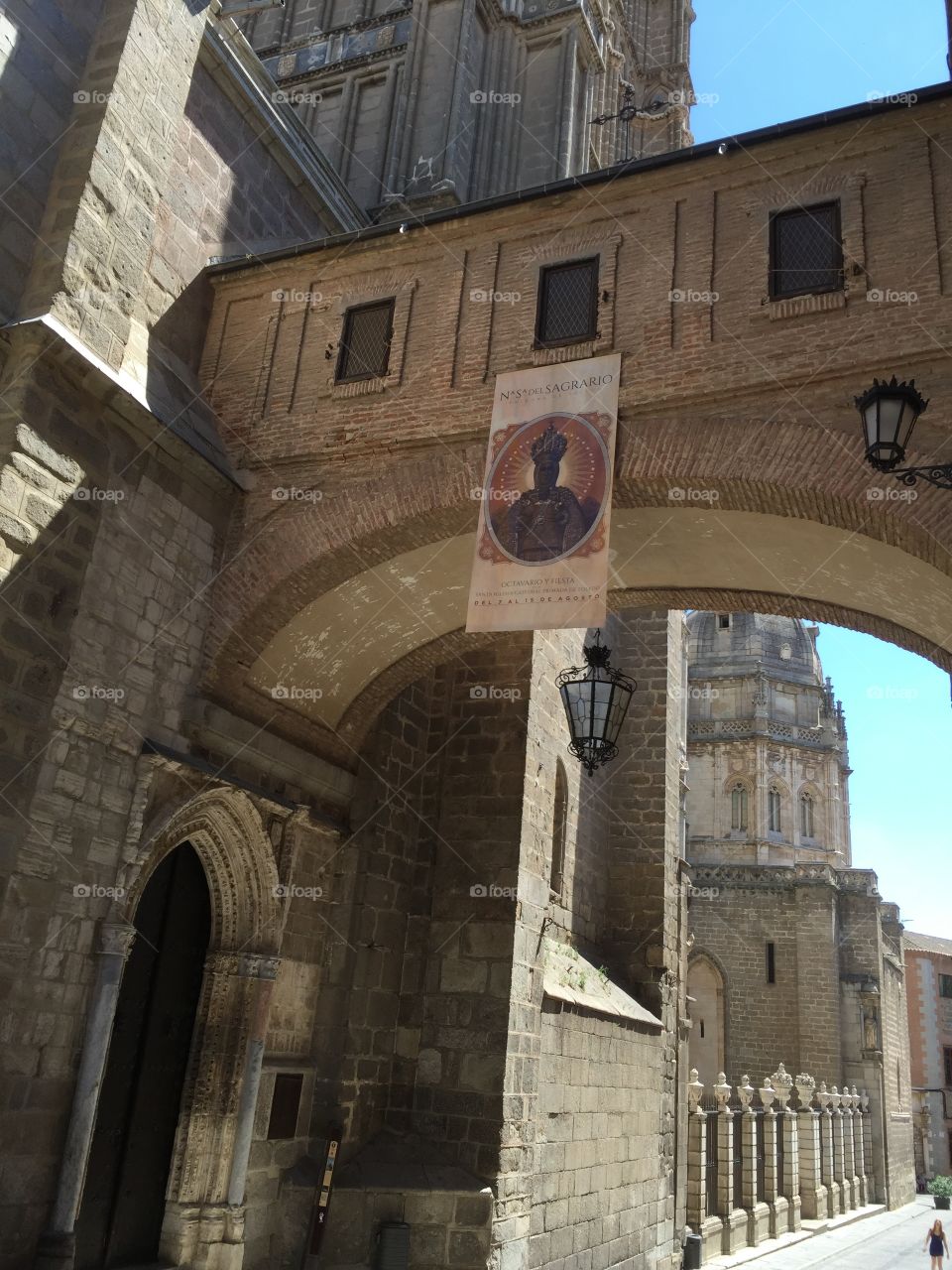 By the cathedral in Toledo Spain
