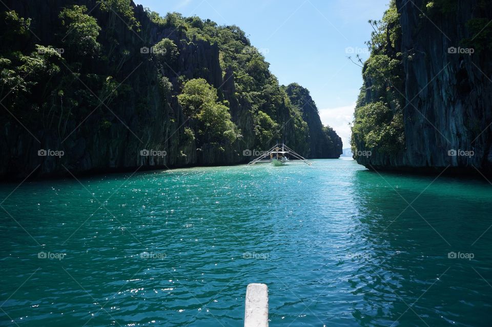 Lagoons and cliffs in the Philippines