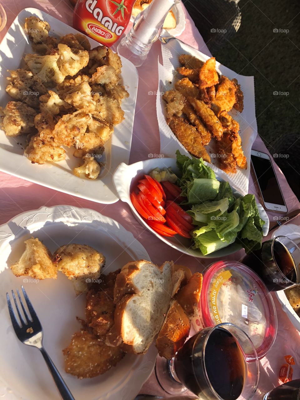 Sunny day launch - schnitzel & cauliflower ☀️