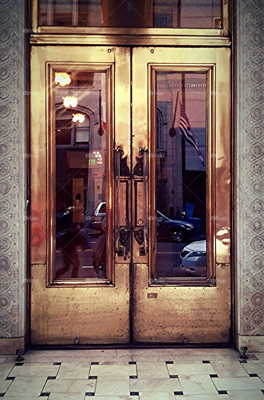 gold door