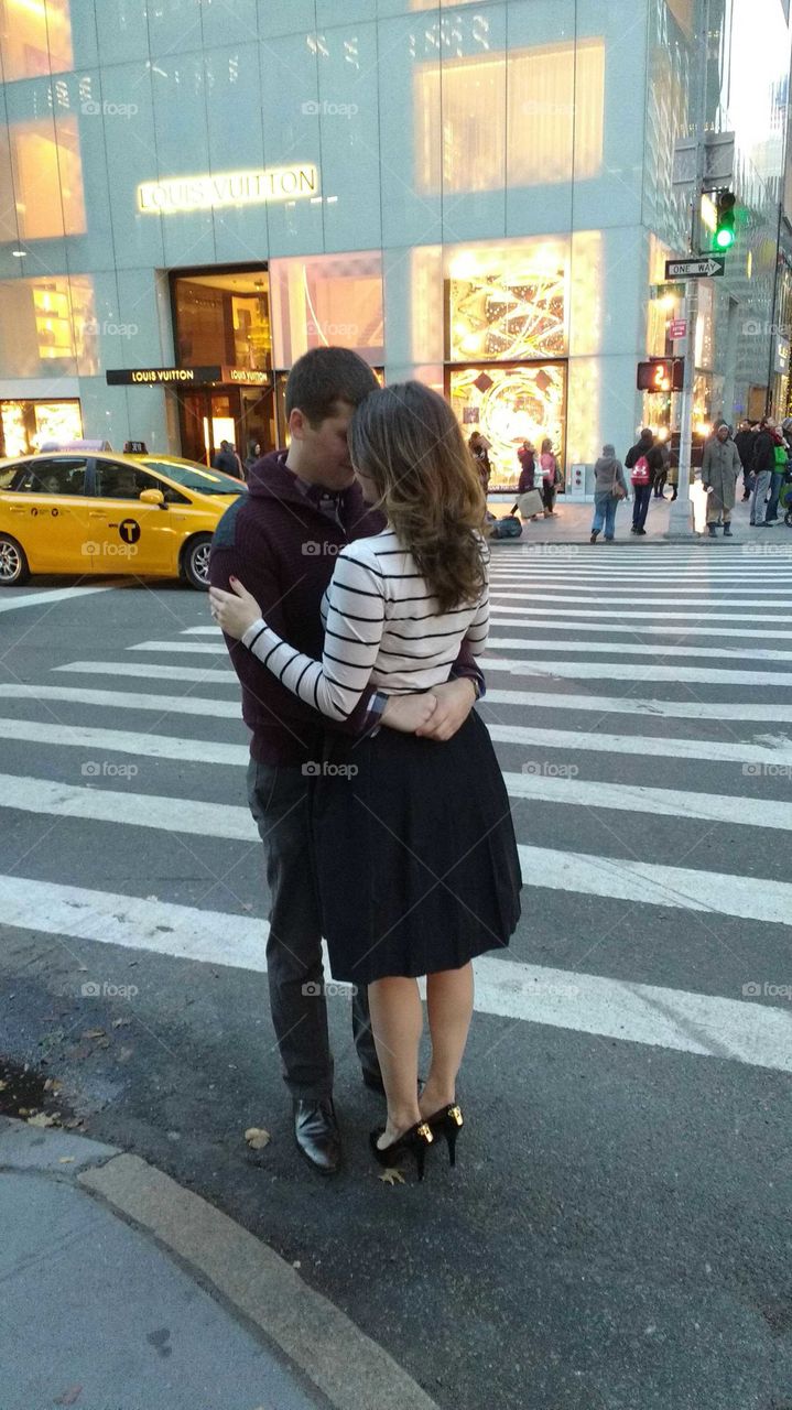 Couple in Love Streets of New York