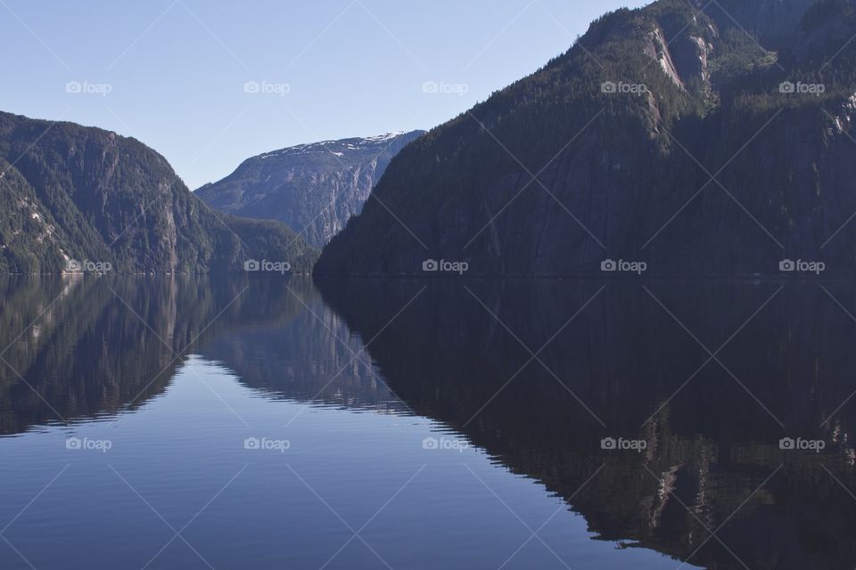 Fiords in the Alaskan sea 