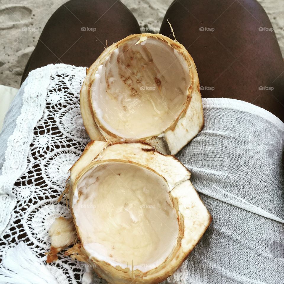 Coconut on the beach