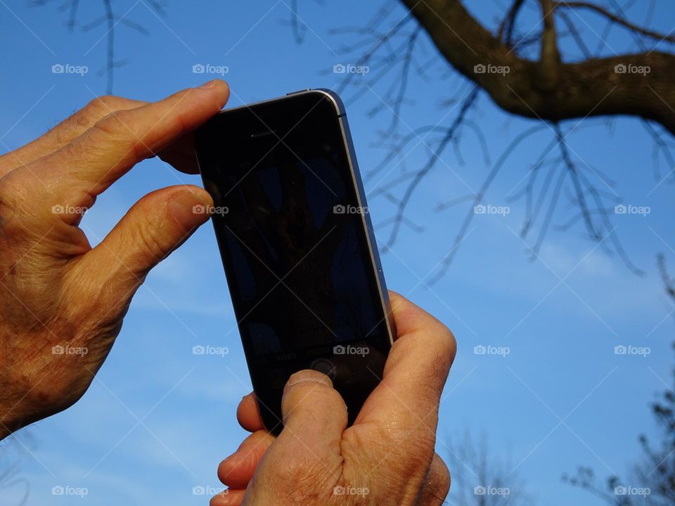 A man holding a smartphone 