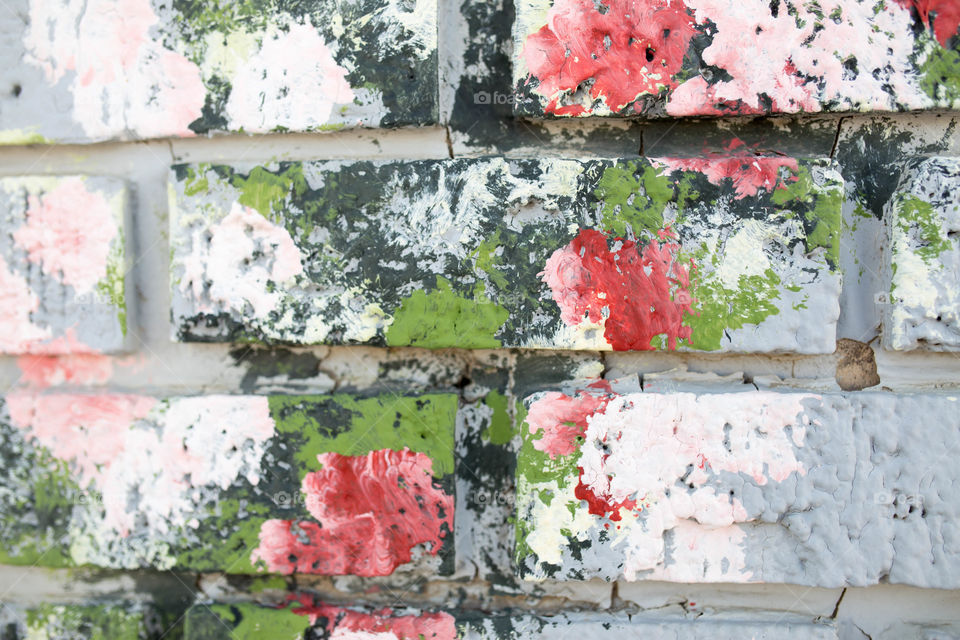 paint on brick