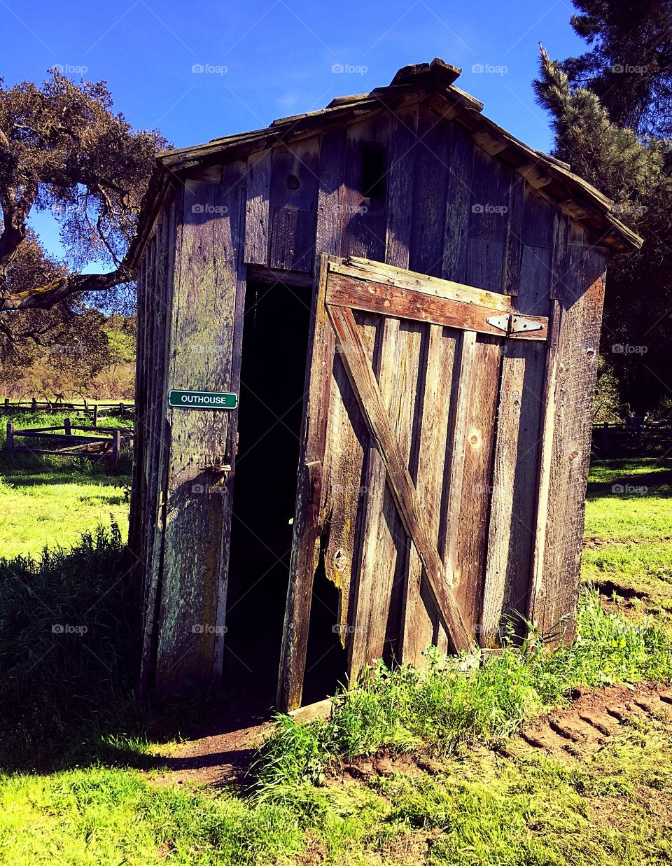 Yee ‘ole outhouse at Garland Ranch Regional Park in Monterey County, on the former farm property located within this beautiful park. 
