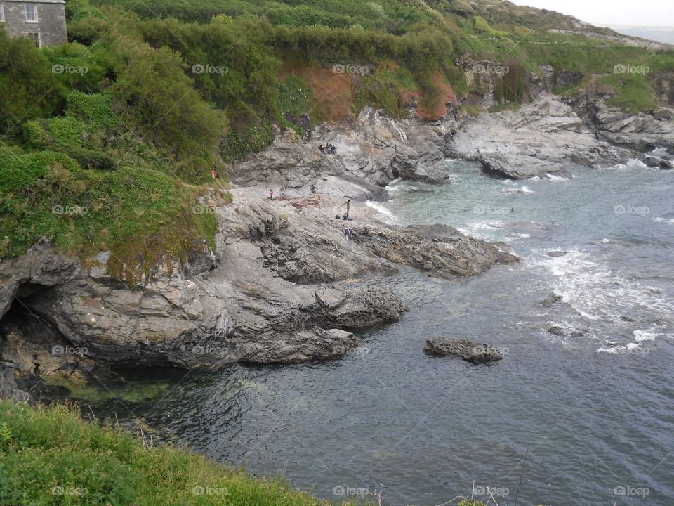 Rocky cove by the sea
