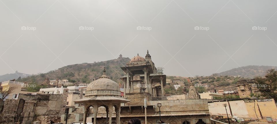 old chatri/ temple view at hertiage city jaipur (rajasthan ).