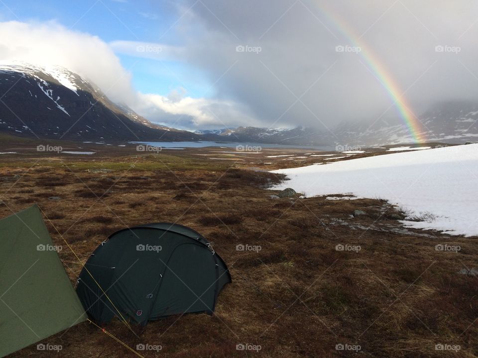 Camping under the rainbow