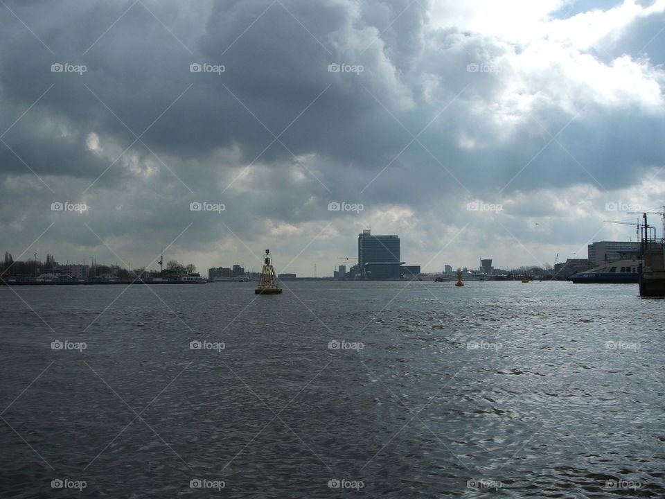 The widest canal in Amsterdam