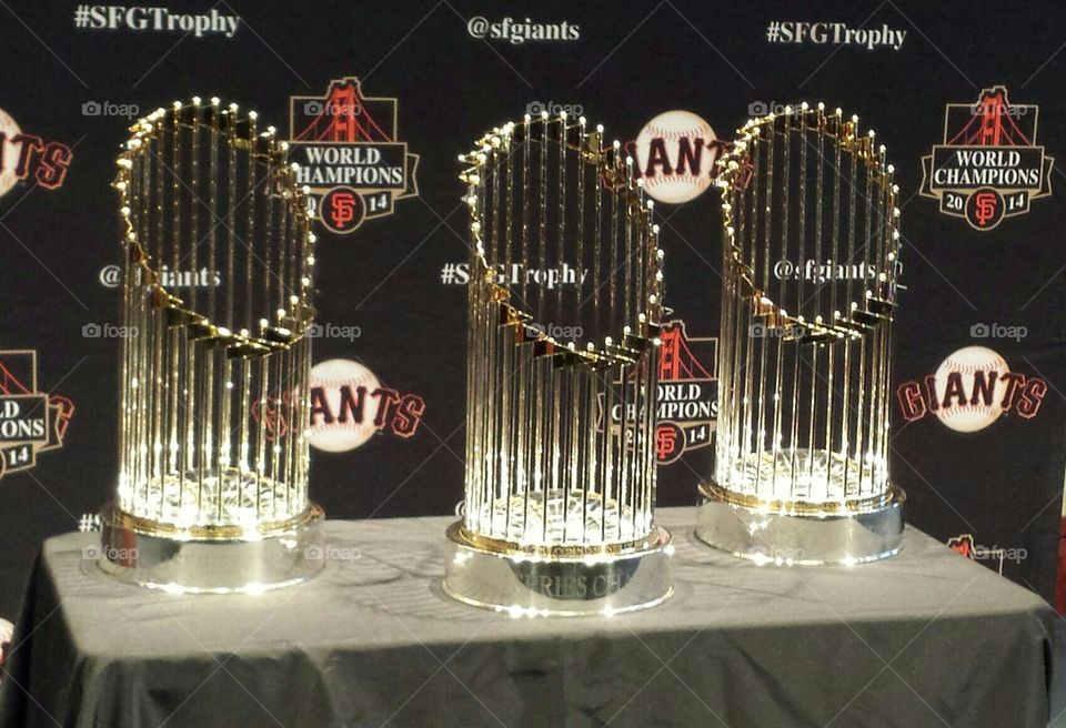 Giants World Series Trophies
