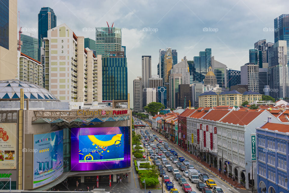 Busy traffic at Chinatown