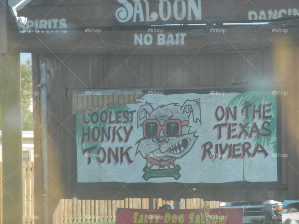 Texas honky tonk. This is a bar that I visited while on vacation in the Gulf of Mexico