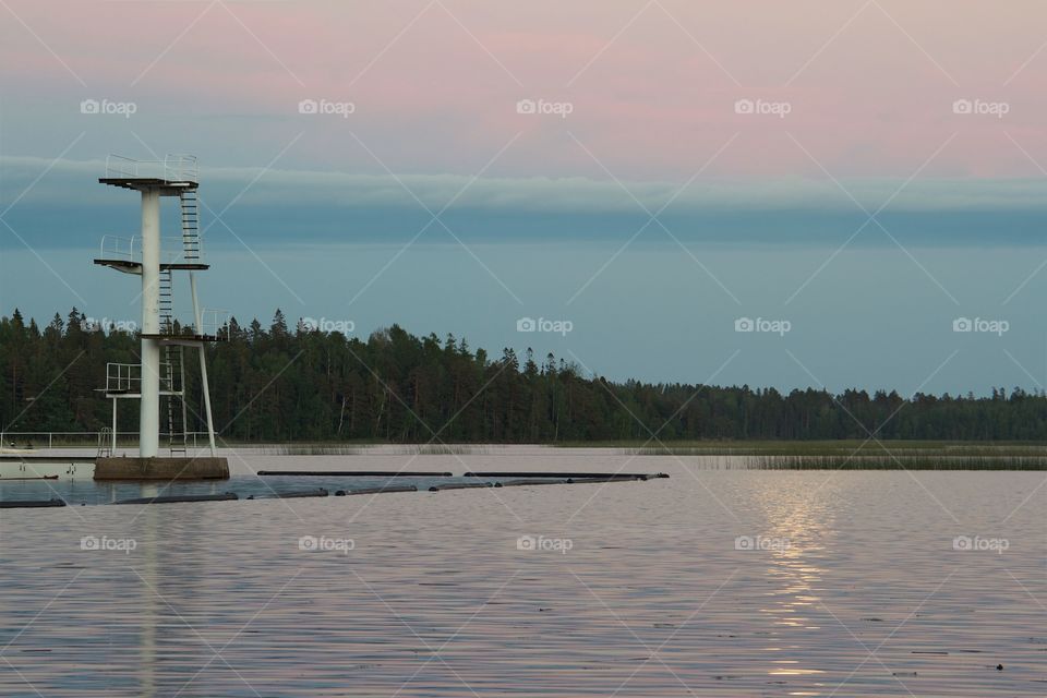 full moon over the water