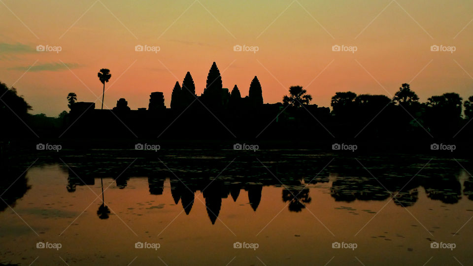 Sunset in camboadia