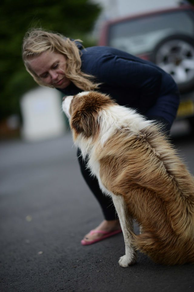 Animals make me happy. Every. Single. Snout. All critters are welcome. This is me having a convo with a dog!