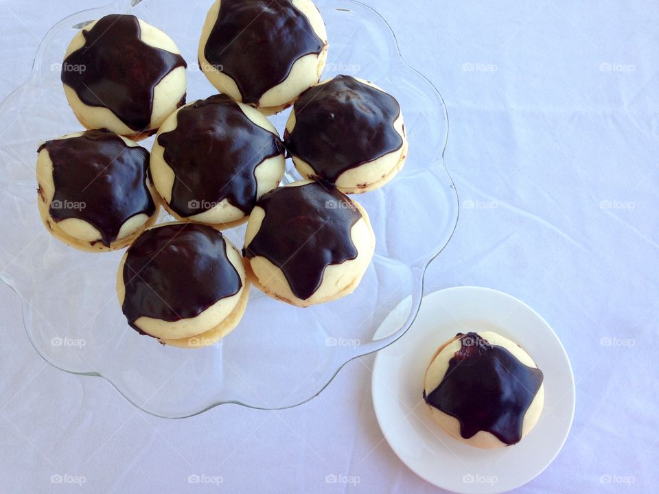 Boston Cream Whoopie pies