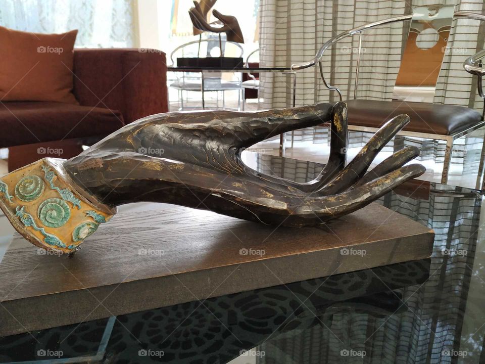 An art piece kept in a hotel for display. Mumbai India 2018