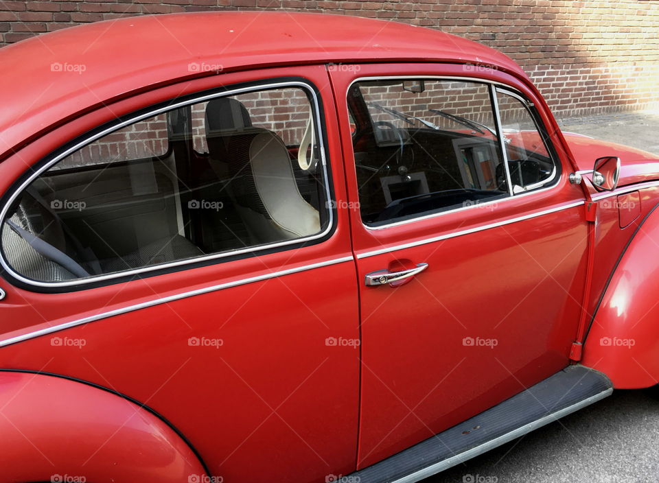 Retro Volkswagen beetle.
