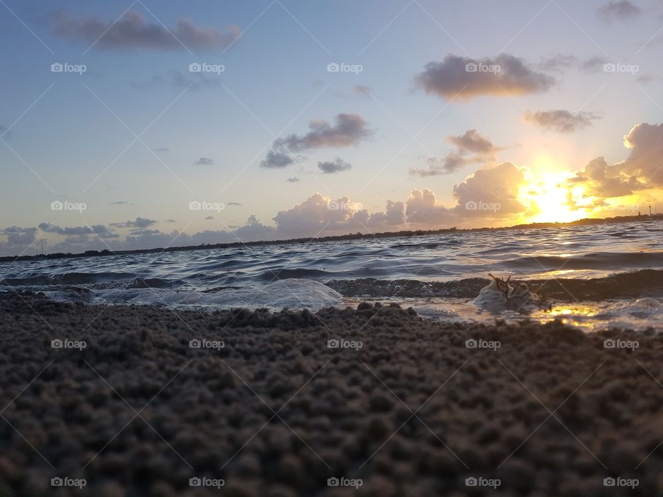 Perspective of Ocean Sunrise