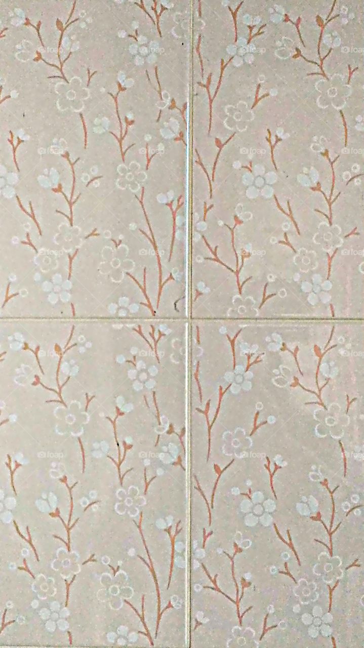 Flower pattern wall