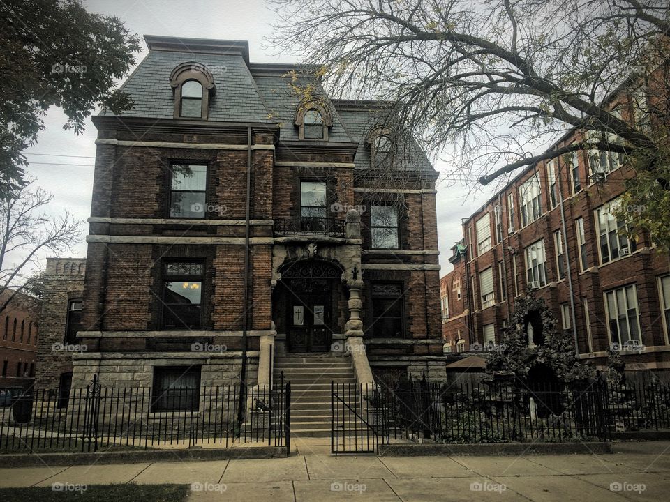 Saint Hedwig Catholic Church Rectory in Chicago. Built ca. 1890. 