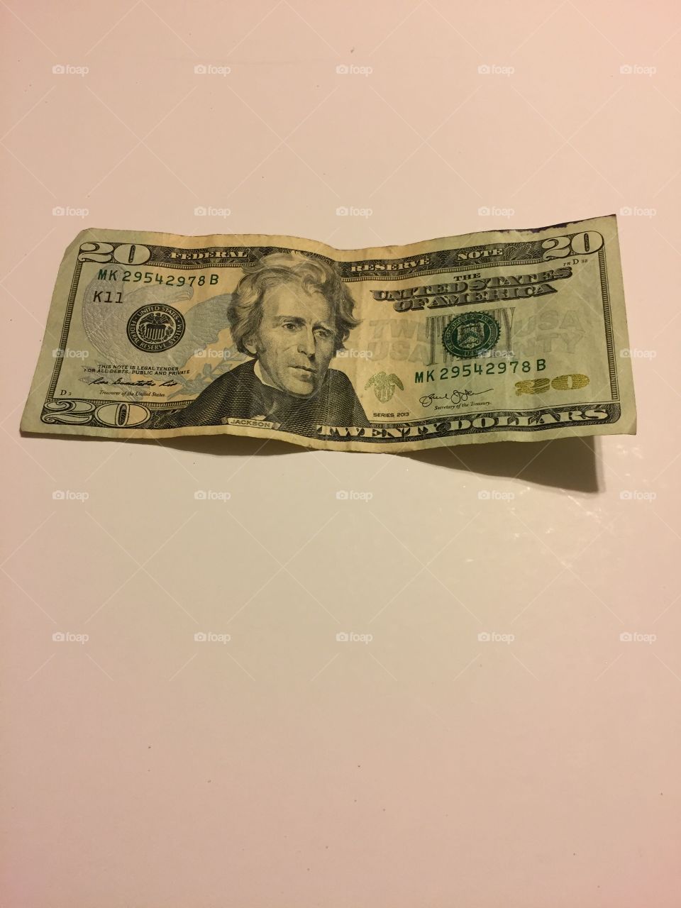 One $20 bill