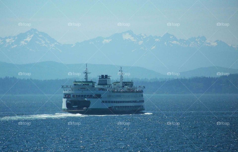 Seattle ferry on Elliott bay