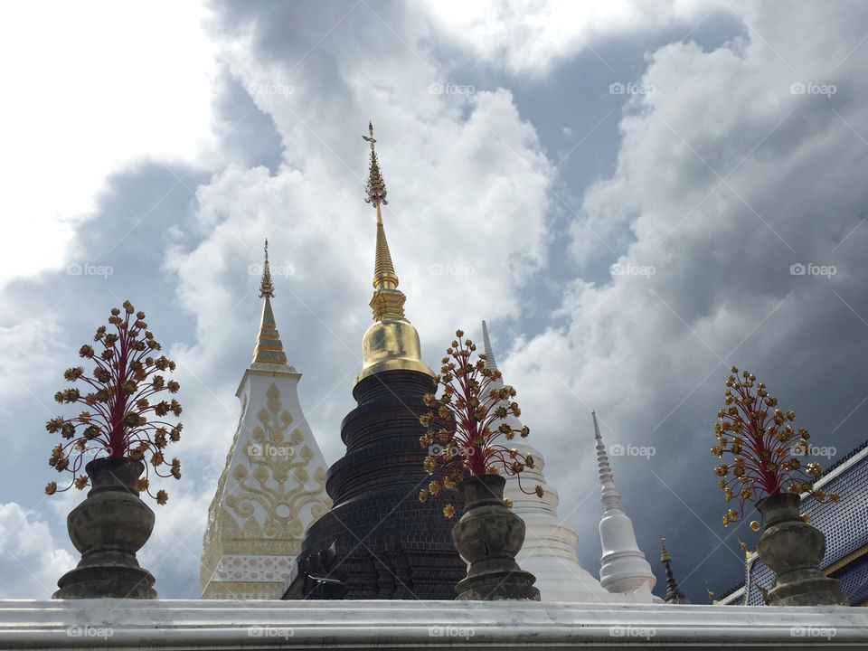 Buddhist temple in Chiangmai Thailand 
