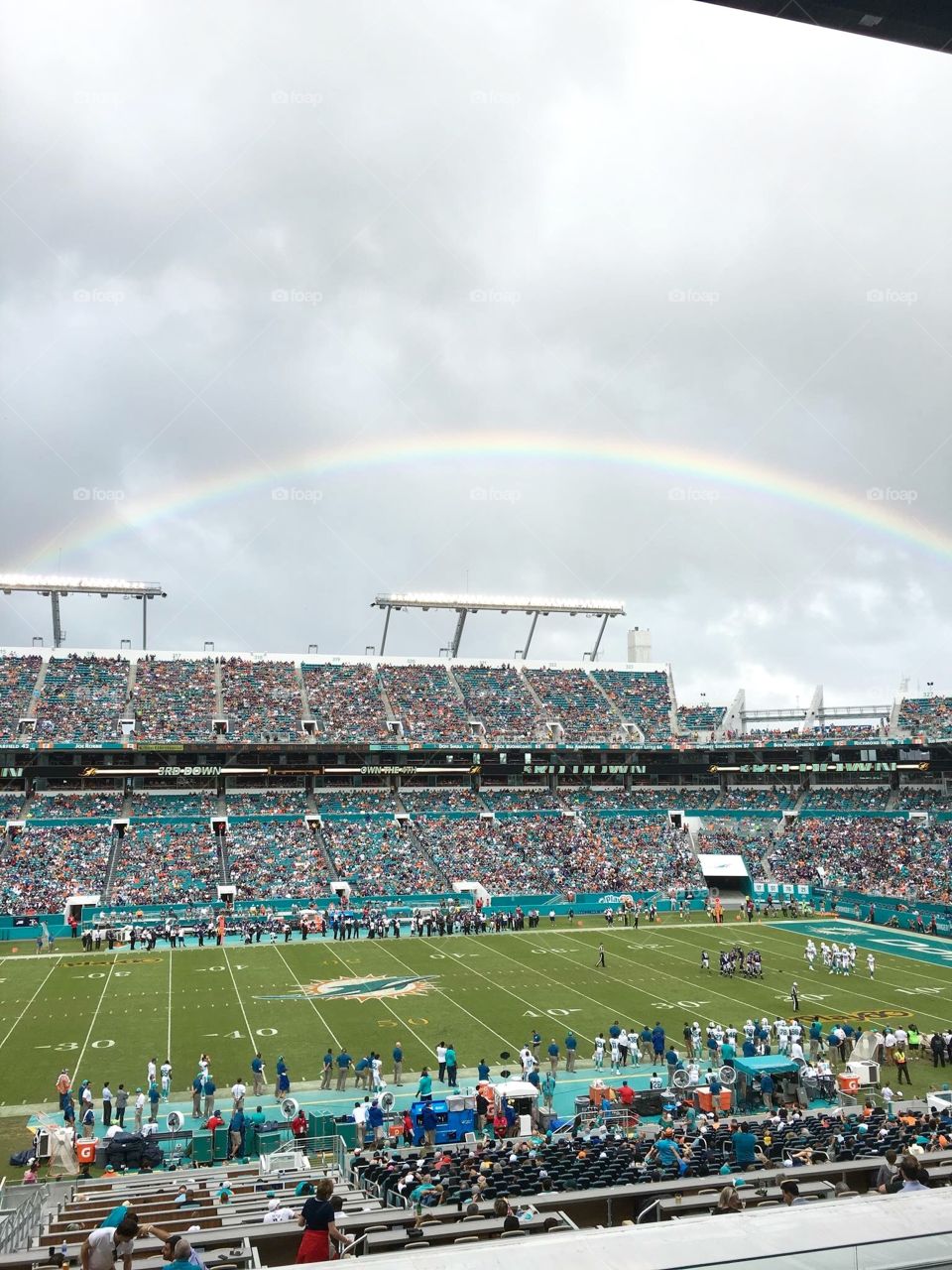 Rainbow at the stadium
