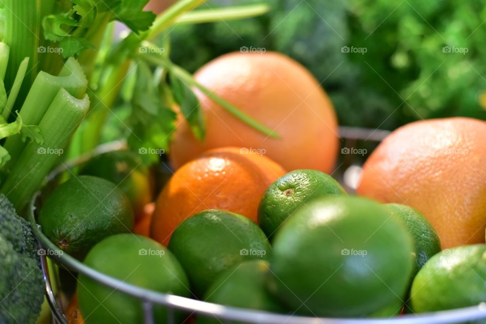 Cooking with fresh ingredients, fruit vegetables and herbs organically grown